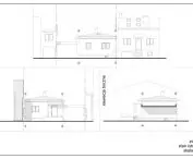 Unsymmetrical semi-detached house, elevations existing condition 