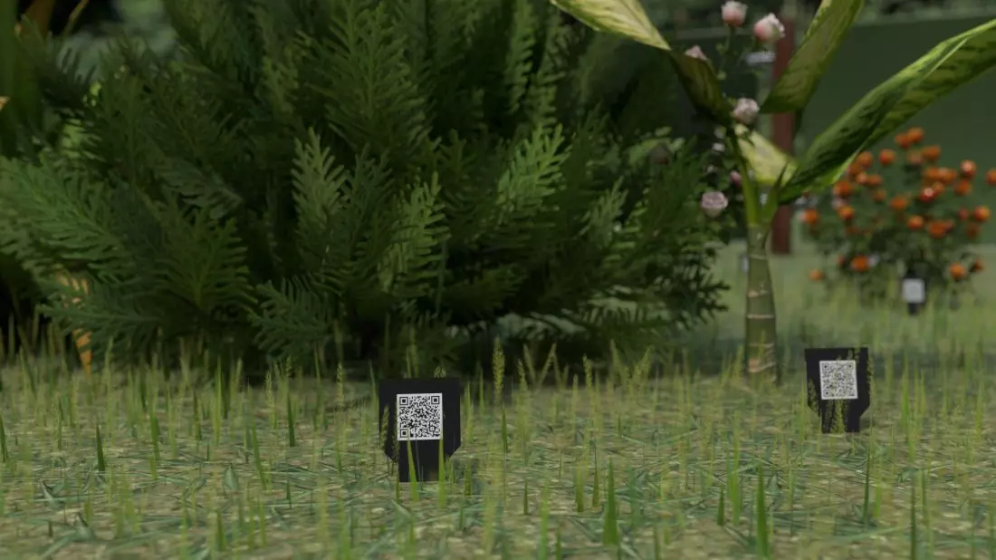 Kody QR przypisane do
roślin