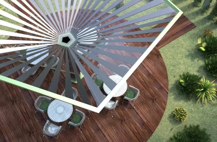 A roof that collects rainwater
