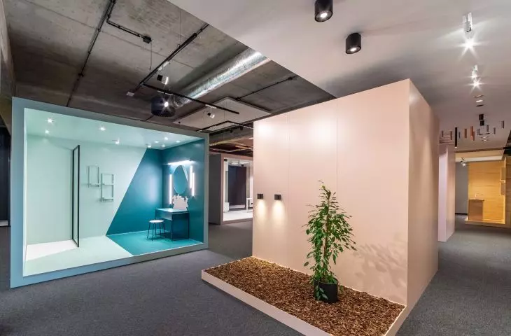 Showroom AQForm, ekspozycja