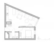 A floor plan of a Poznan apartment