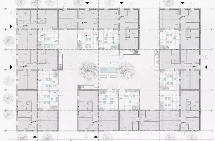 Plan of the residential district