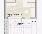 Apartment floor plan for a single woman