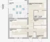 Floor plan of an apartment for women with eight children