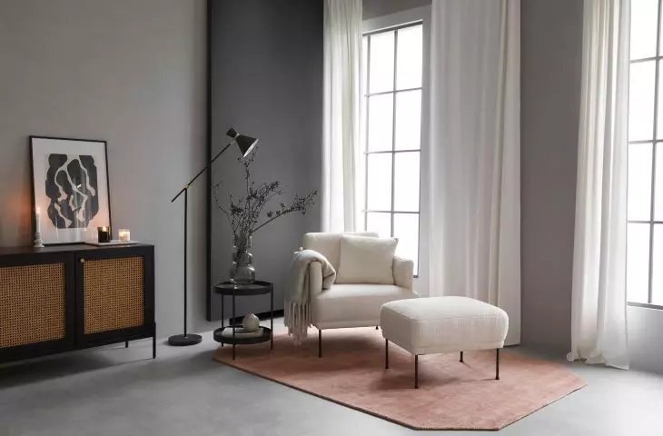 Gray in interiors relaxes