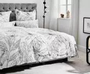 Bedroom in shades of soothing gray