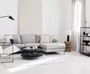 Gray and bright living room