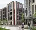 The facades create the scenery