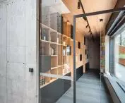 House in the Bieszczady Mountains, library in the hallway