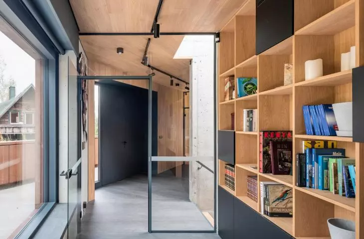 House in the Bieszczady Mountains, library