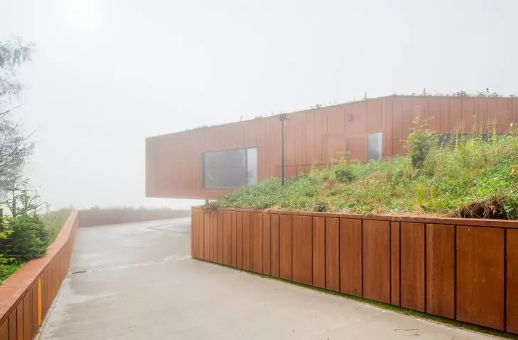 House in the Bieszczady Mountains, morning mist
