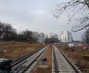 Streetcar route to Naramowice under construction - at the level of Pod Lipami estate. 