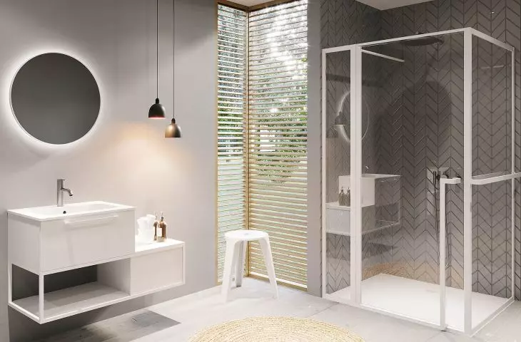 LUCID GD203 cabin, LIVIT VELVET SLIM washbasin