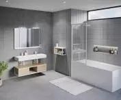 Parawan LUCID GD501, wanna PLUG&PLAY STILL SHOWER, umywalka LIVIT VELVET TOP