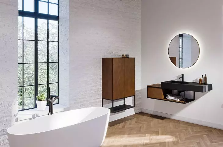OVAL bathtub, LIVIT STONE TOP washbasin