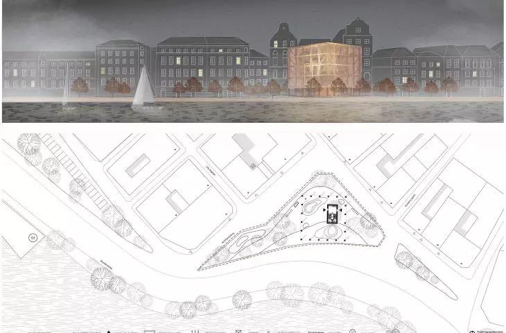 Wooden building in Stockholm, development plan 