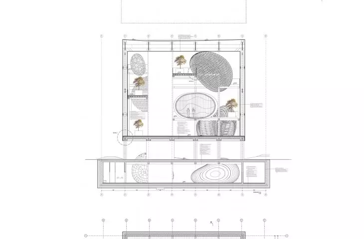 Wooden building in Stockholm, floor plans