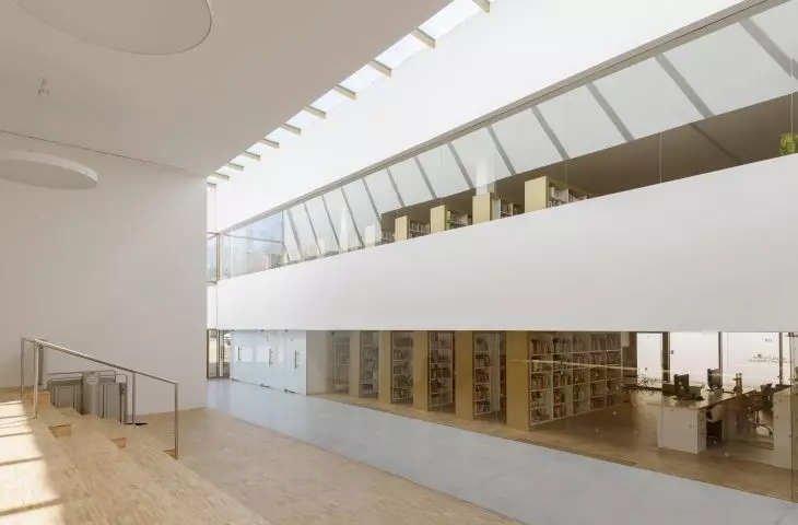 Interior elevation of the Głuchołazy Municipal Library
