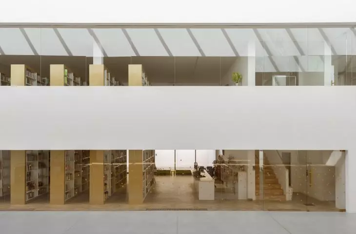 View of the interior facade of the Głuchołazy Municipal Library