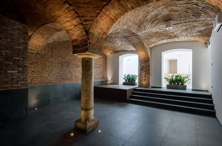 View of the brick vault of the Municipal Library in Glucholazy