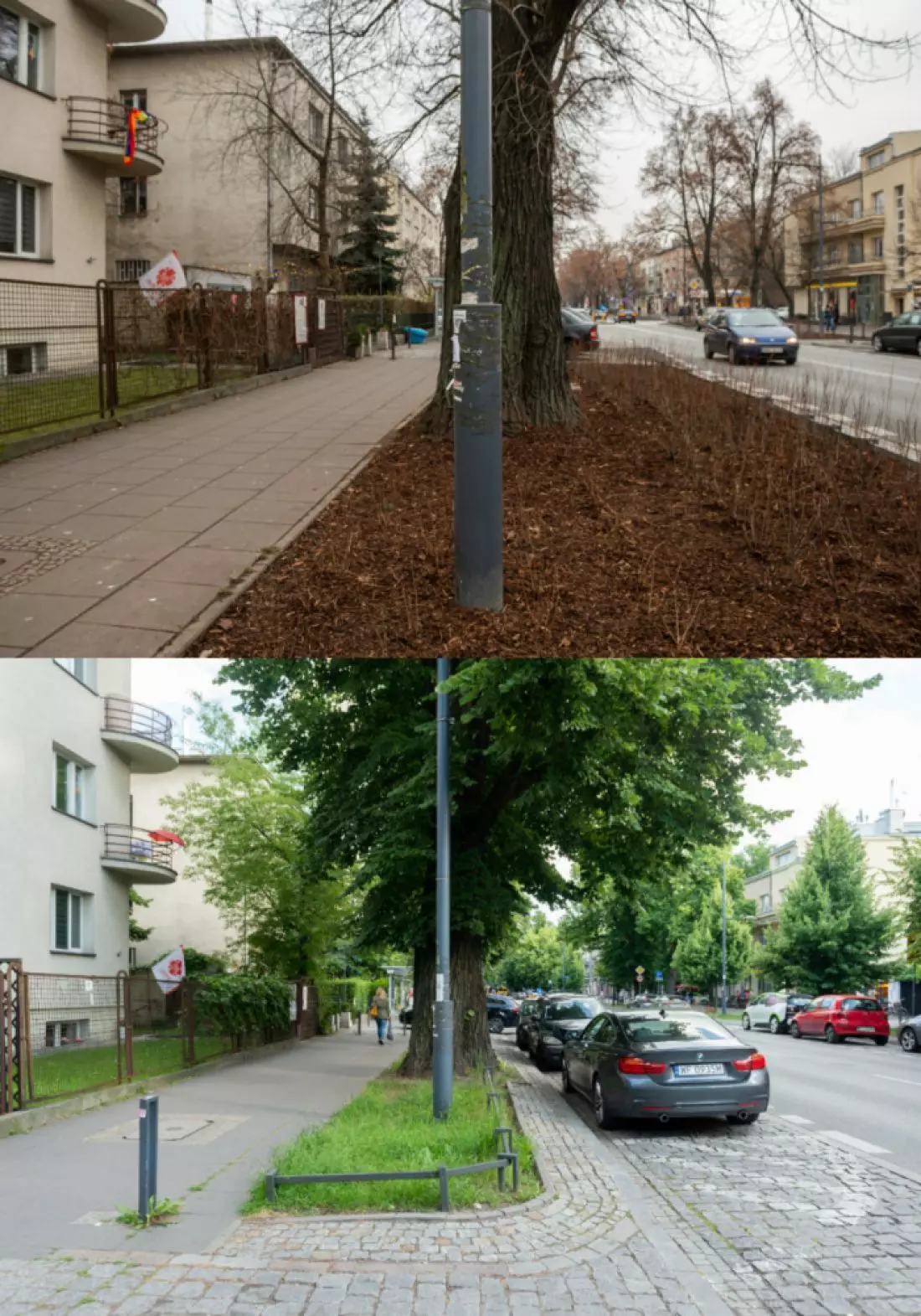 Porównanie stanu przeszłego i obecnego fot. ZDM