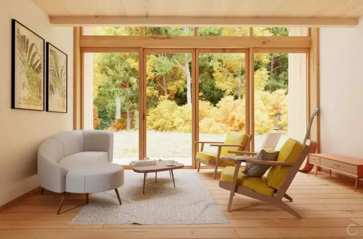 Silesian House, first floor with bright space