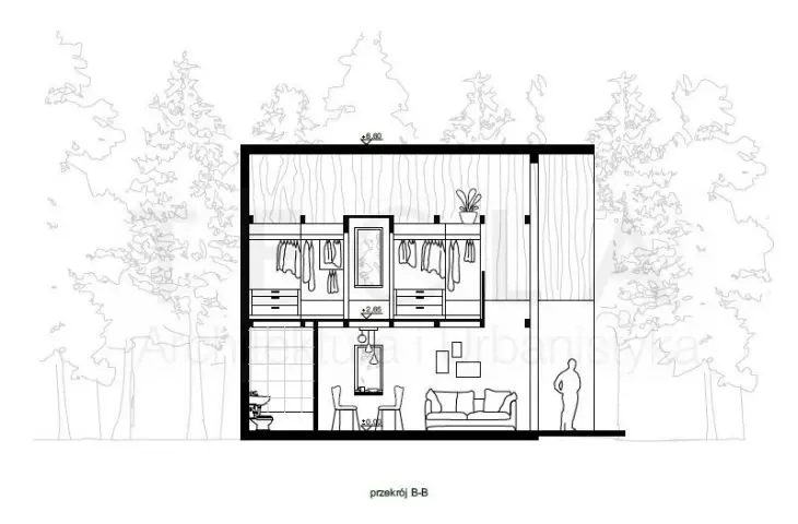 Silesian House, cross section BB