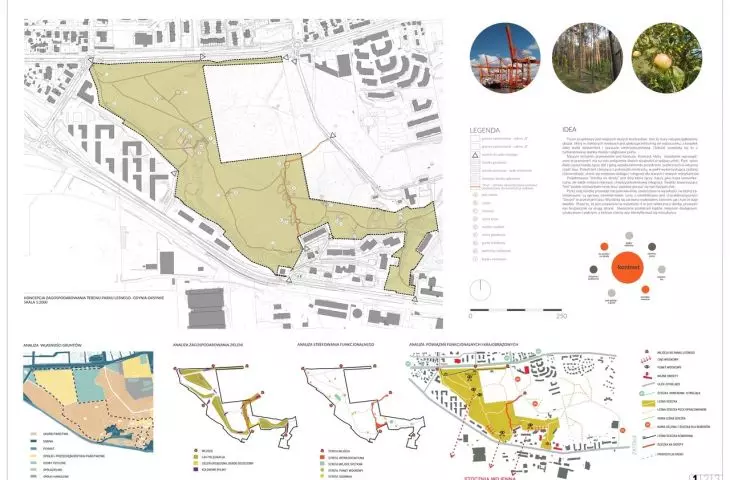 I miejsce, proj.: Pracownia Projektowa Kaja Pobereżny, plansza, zagospodarowanie