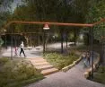 I miejsce, proj.: Pracownia Projektowa Kaja Pobereżny, park nocą