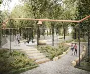 I miejsce, proj.: Pracownia Projektowa Kaja Pobereżny, park w ciągu dnia
