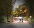 First place, proj.: Kaja Pobereżny Design Studio, entrance at night