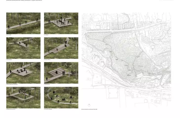 II miejsce, proj.: Aleksander Wadas Studio, zagospodarowanie parku