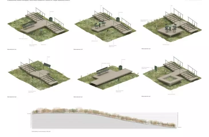II miejsce, proj.: Aleksander Wadas Studio, połączenie piesze, część realizacyjna
