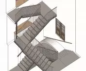 Staircase axonometry