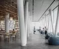Na czwartym piętrze znajduje się restauracja oraz kącik zabaw dla dzieci