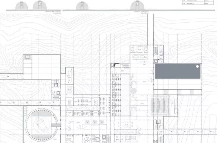 Research center in Wadi Rum, Jordan, underground floor plan