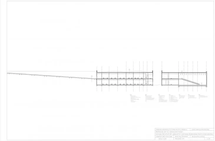 Research center in Wadi Rum, Jordan, cross-section B-B