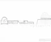 research center in Wadi Rum, Jordan, cross-section A-A