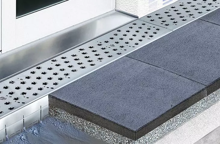 Modern pavement drainage system on ceilings - protection of the facade from dampness