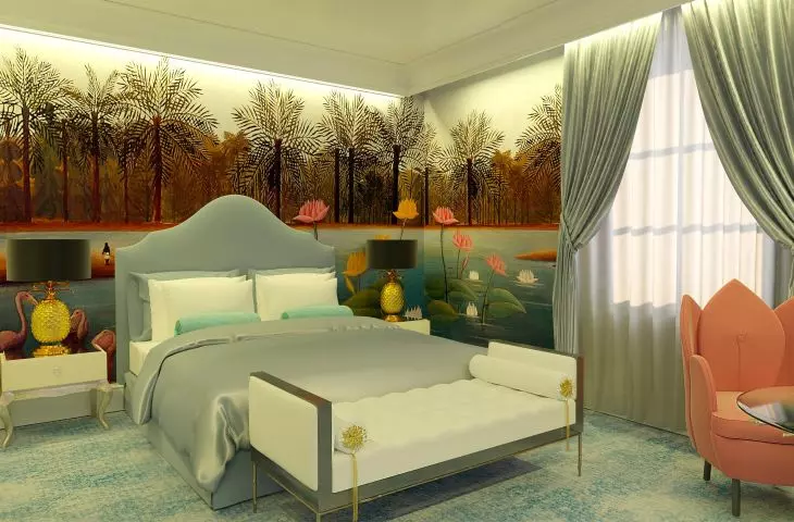 Hotel butikowy „Sen Rousseau”, niebieski pokój