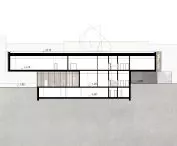 Center for Artistic Workshops in Milan, cross section B-B