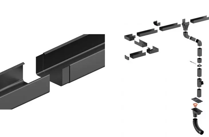 Q STAYLO PRO connectionless steel gutters