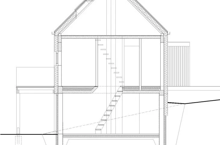 Mound House, cross-section