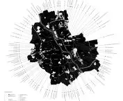 Mapa rezerw terenowych Warszawy (w ramach wystawy „Futurama” w ZODIAKU Warszawskim Pawilonie Architektury)