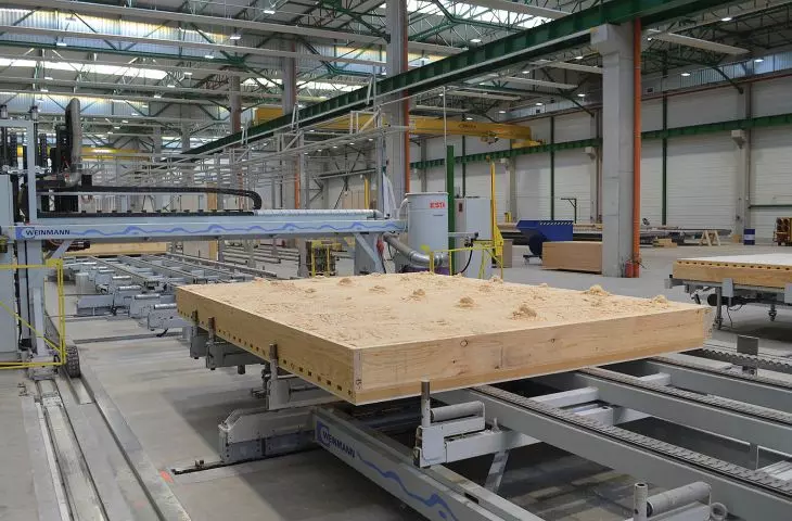 Prefabricated system of walls, roofs and ceilings in STEICO building system