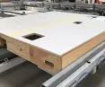 Prefabricated system of walls, roofs and ceilings in STEICO building system