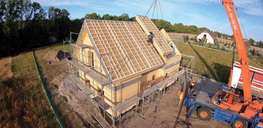 Prefabrykowany system ścian, dachów i stropów w systemie budowlanym STEICO © STEICO