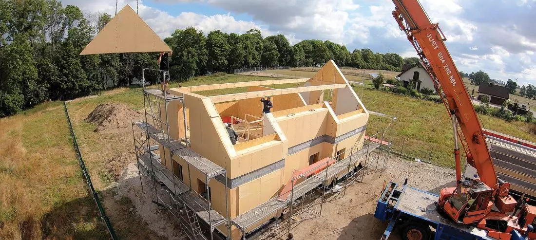 Prefabrykowany system ścian,
dachów i stropów w systemie budowlanym STEICO © STEICO