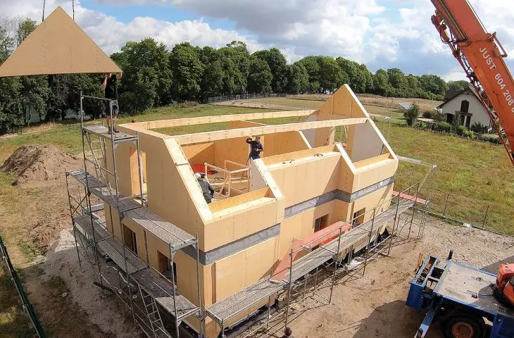 Prefabrykowany system ścian, dachów i stropów w systemie budowlanym STEICO