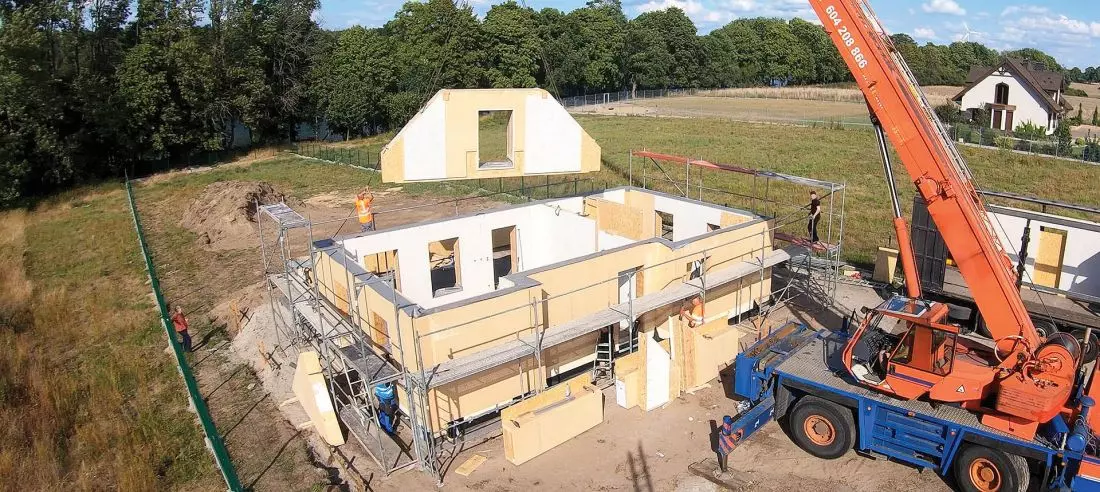 Prefabrykowany system ścian, dachów i stropów w systemie budowlanym STEICO © STEICO